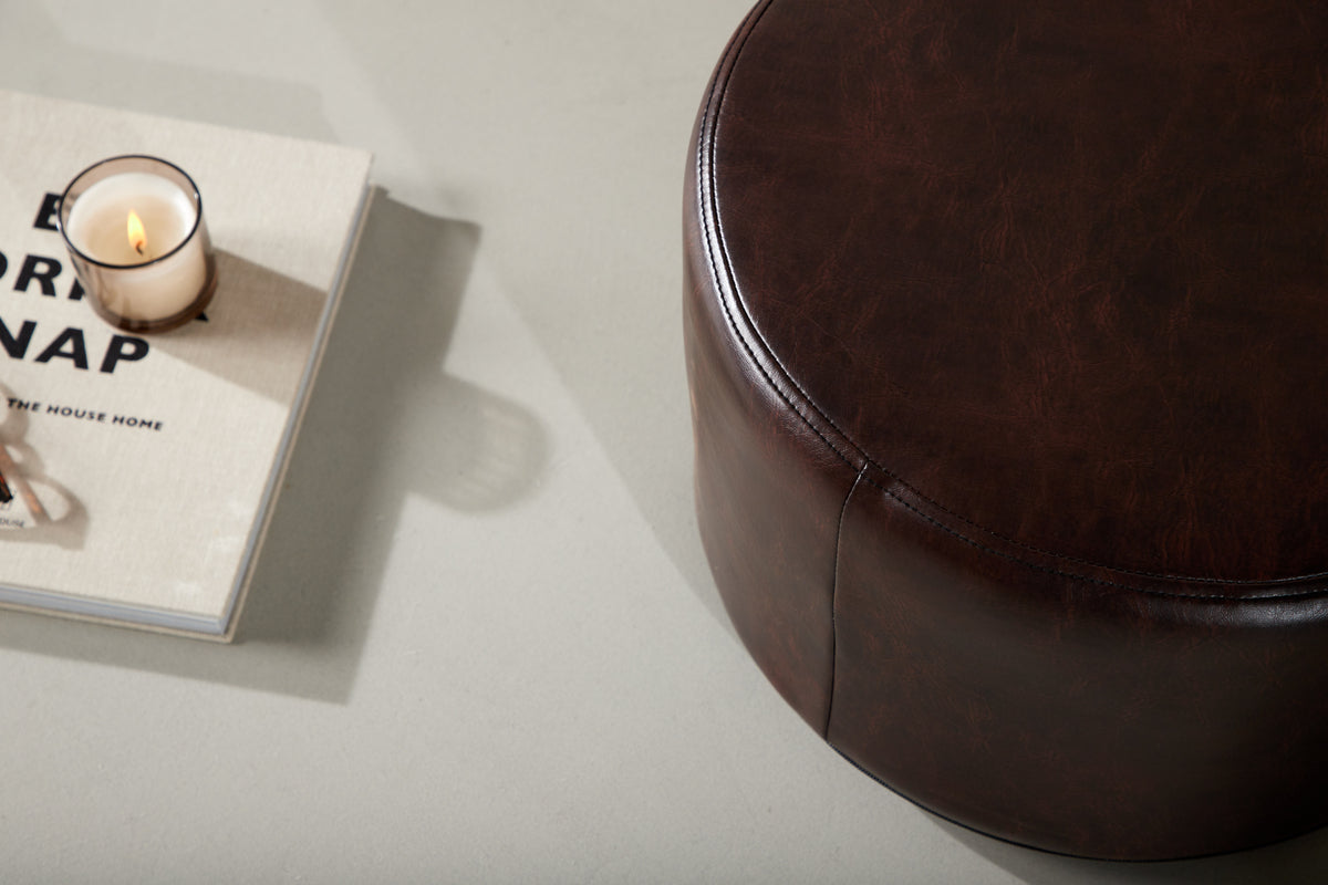 Eastport Pouf Brown