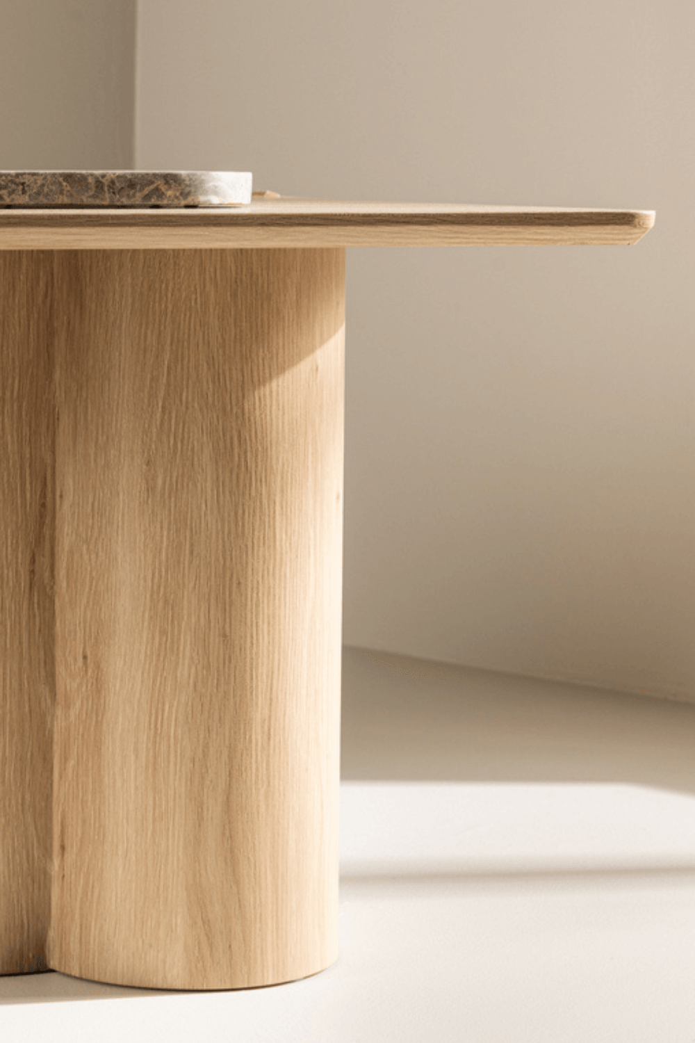 Mesa de Comedor Rectangular Olivia 210*100*76.5 Blanco Enyesado