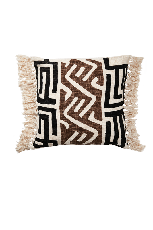 FERNANDO Kuddfodral, Natur/svart/brun 50x50 cm