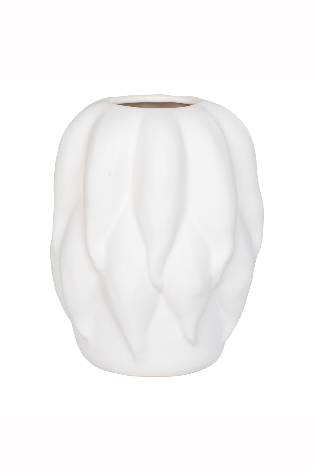 Weiße Keramikvase