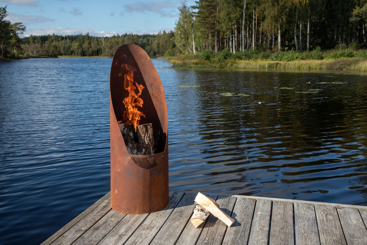 Bastian Eldkorg Rund Rusty Orange