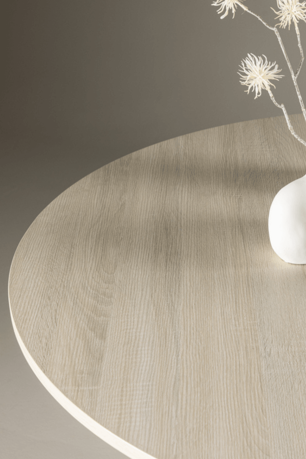 Lanzo Dining Table Φ120 White Polished