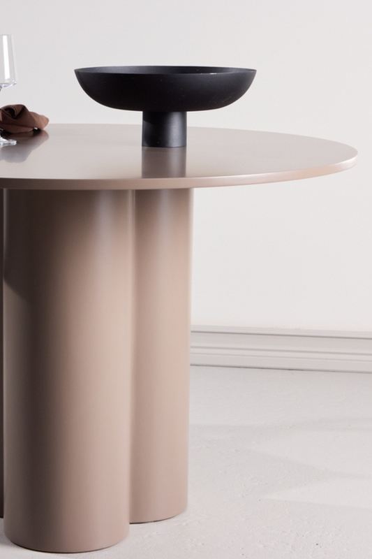 Olivia Round Dining Table Dark Brown