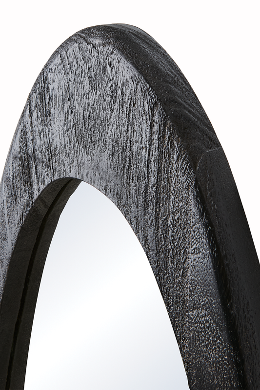 Portland spegel svart - Oval 100cm