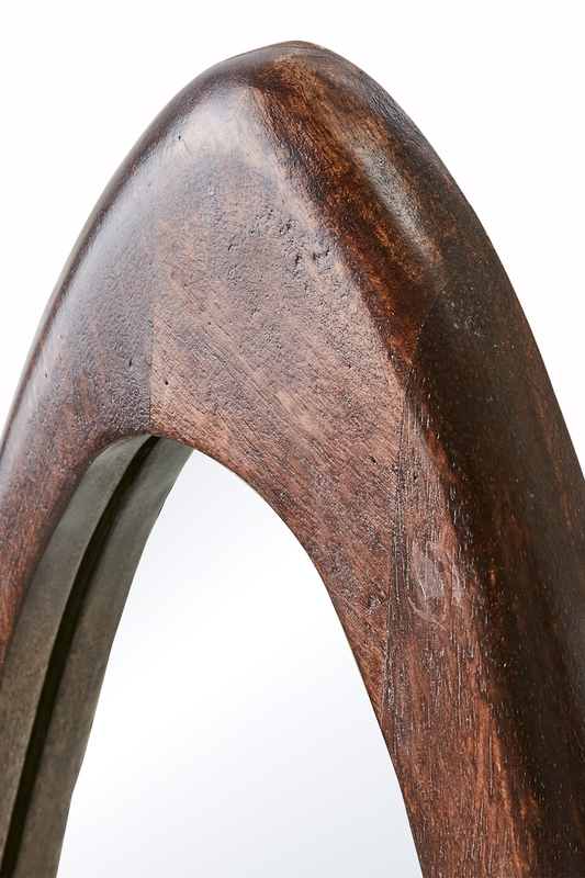 Portland spegel mörkbrun - Oval 100cm