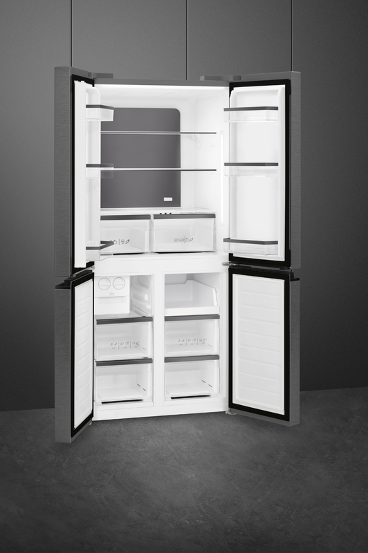 French door Kyl & Frys | Mörkgrå Inox-look 179x84x69cm