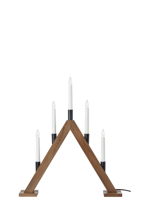 Ember Adventsljusstake Mörkbrun 54 cm