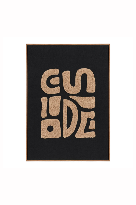 Förhandsboka Tine Tuftad Väggdekoration Svart/beige