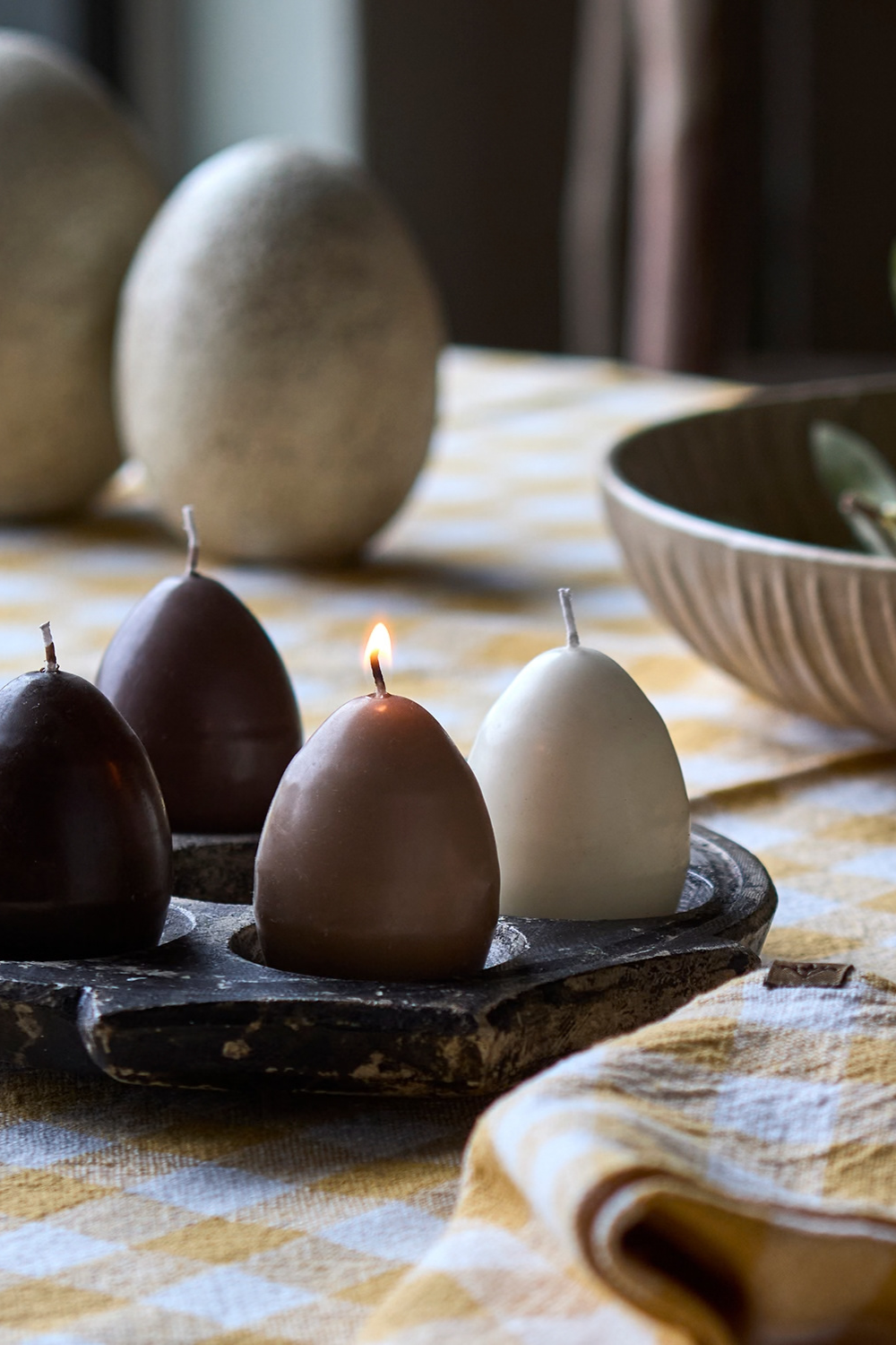 Ljus Hönsägg, 4-pack, Brun/beige/elfenben