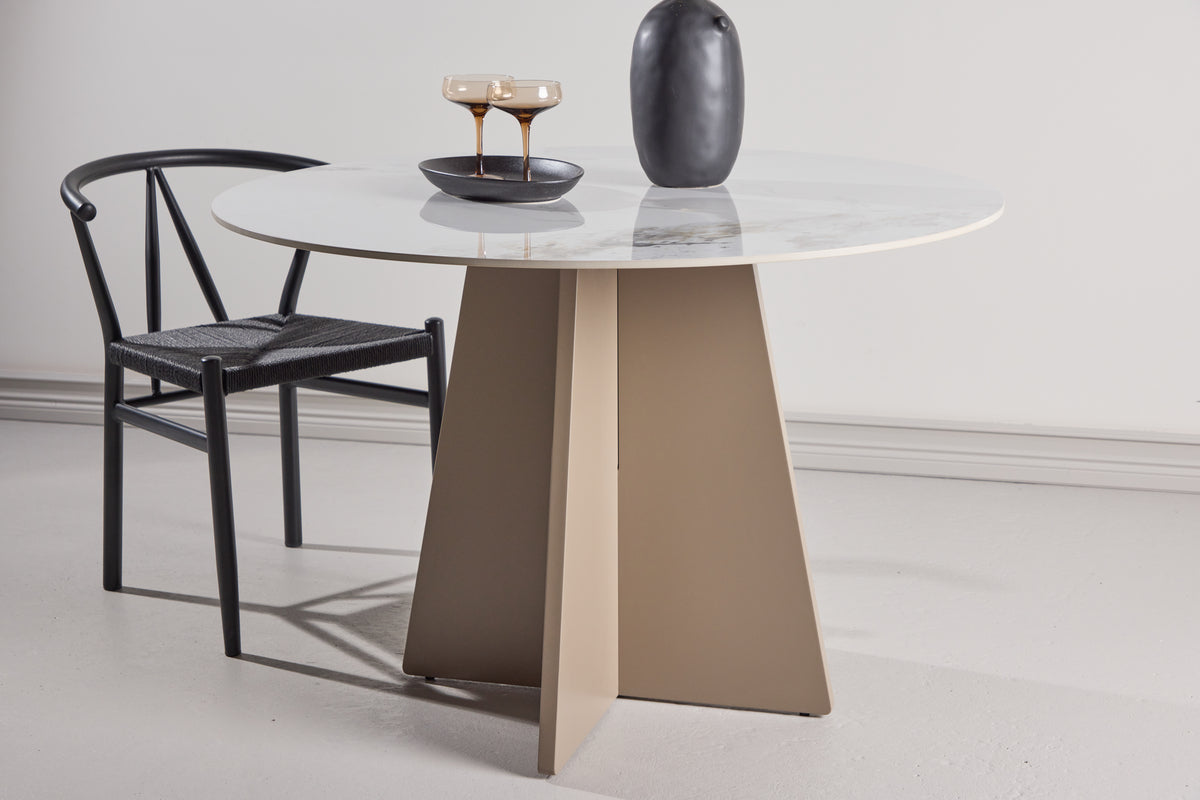 Pre-order Bootcut Round Dining Table Beige