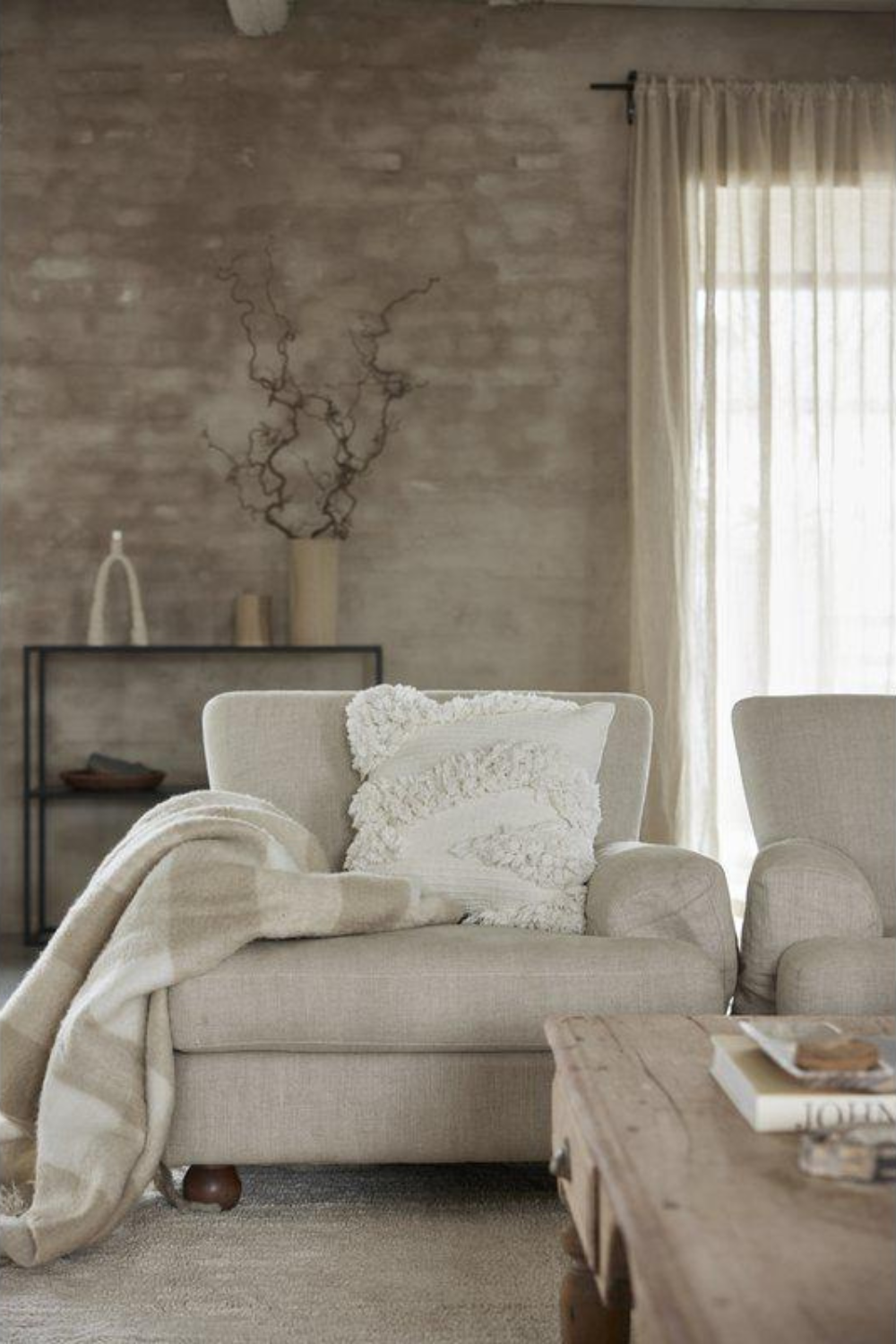 Stella kuddfodral 45x45 Vit