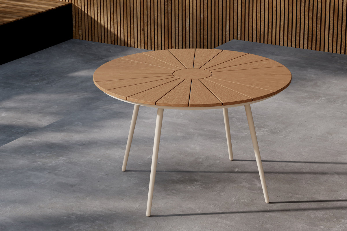 San Vito Matbord Beige Trä 120cm