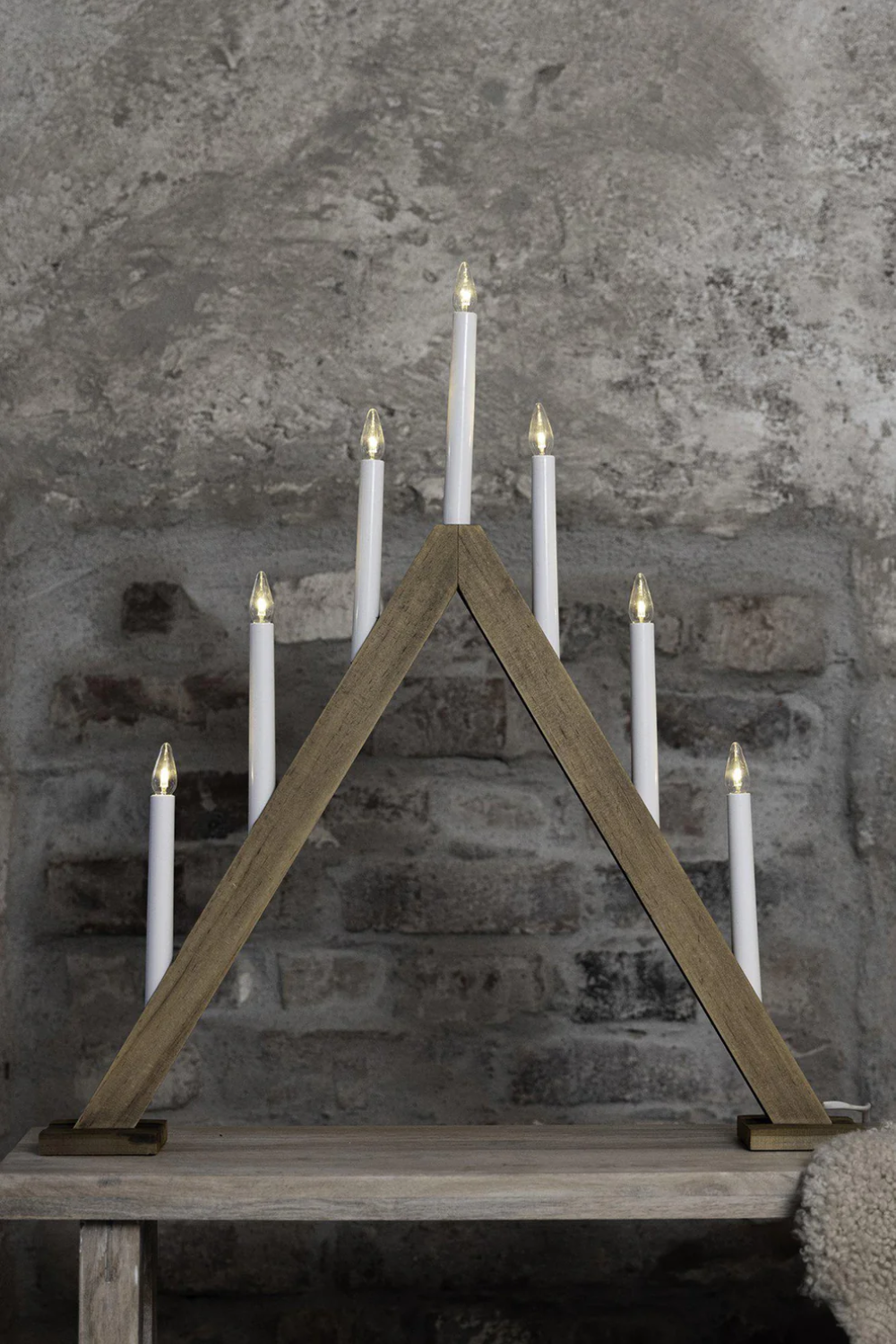 Ariele Adventljusstake Ljusbrun 54 cm