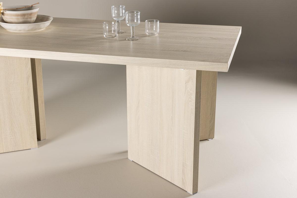 Bassholmen Rechthoekige Eettafel 180*90*75 Wit gepleisterd