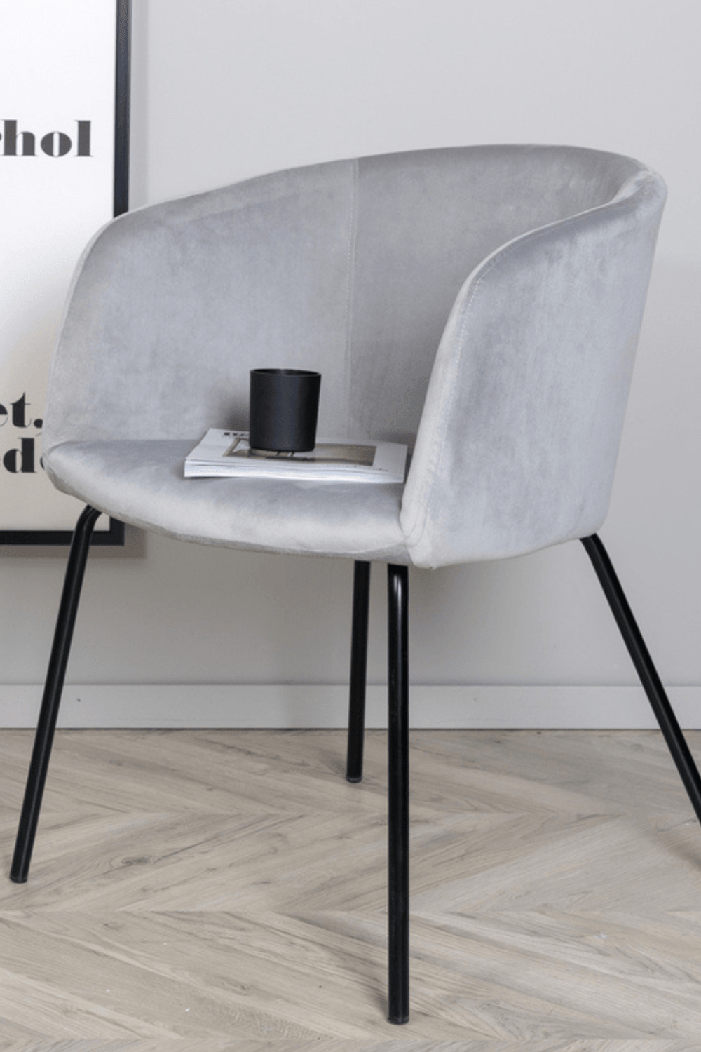Sillas de comedor Berit Gris