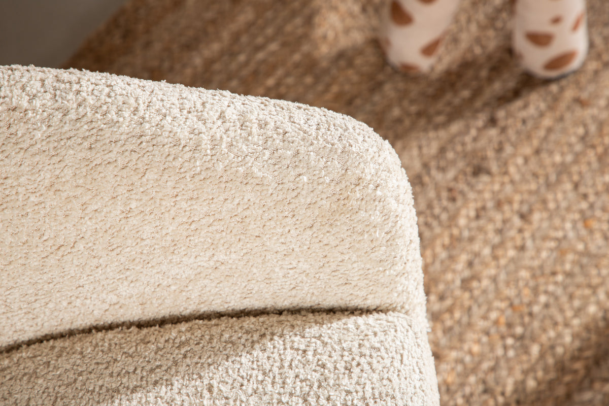 Fluffy børnesofa hvid