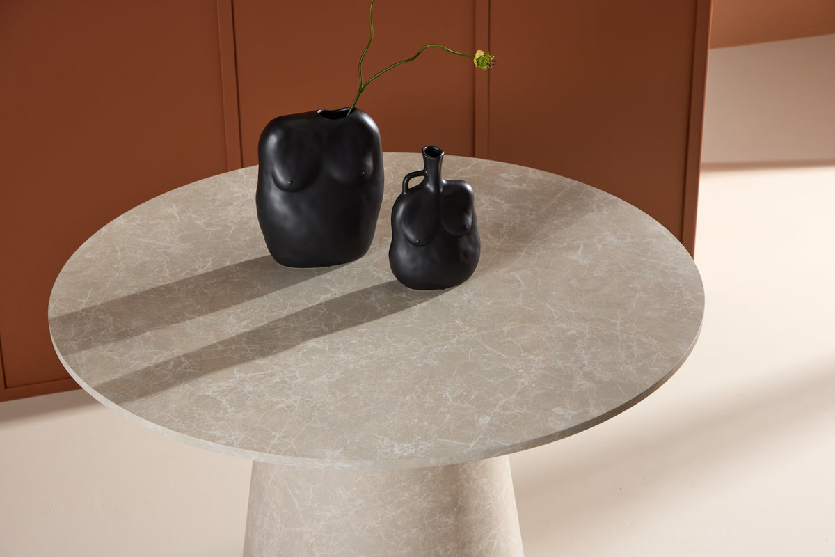 Forudbestil Lanzo Rundt Spisebord Beige