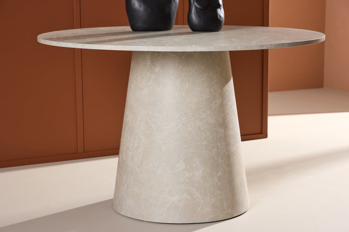 Forudbestil Lanzo Rundt Spisebord Beige