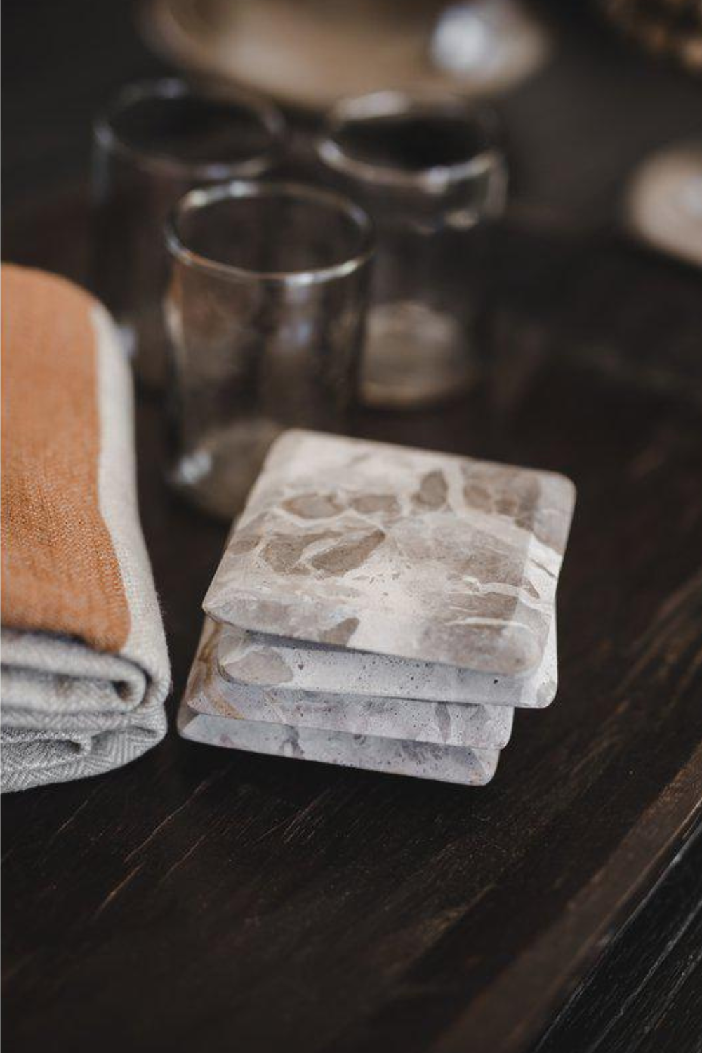 Marble Coaster 4-pack Underlägg 10x0.5x10 cm