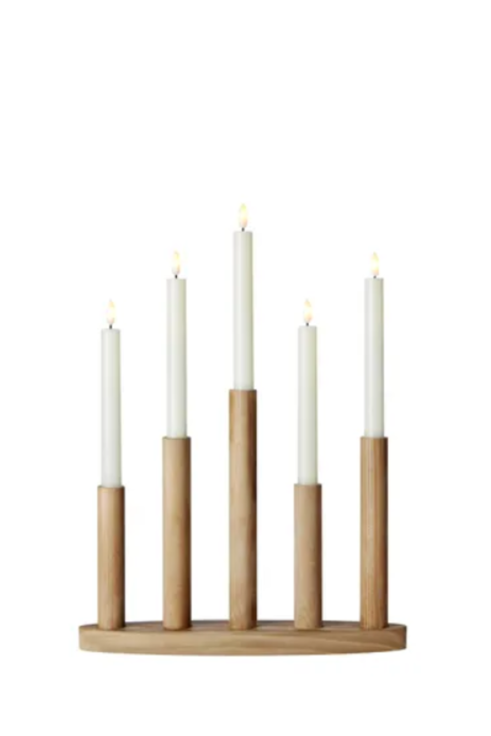 Milo Sladdlös Adventljusstake Brun