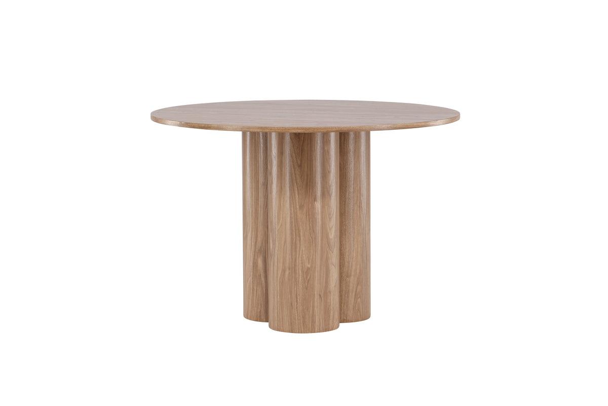 Olivia Table à manger ronde en daim clair