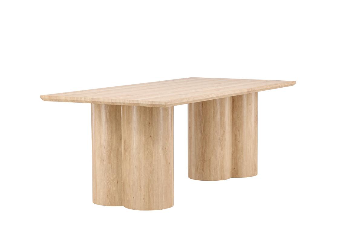 Mesa de Comedor Rectangular Olivia 210*100*76.5 Blanco Enyesado