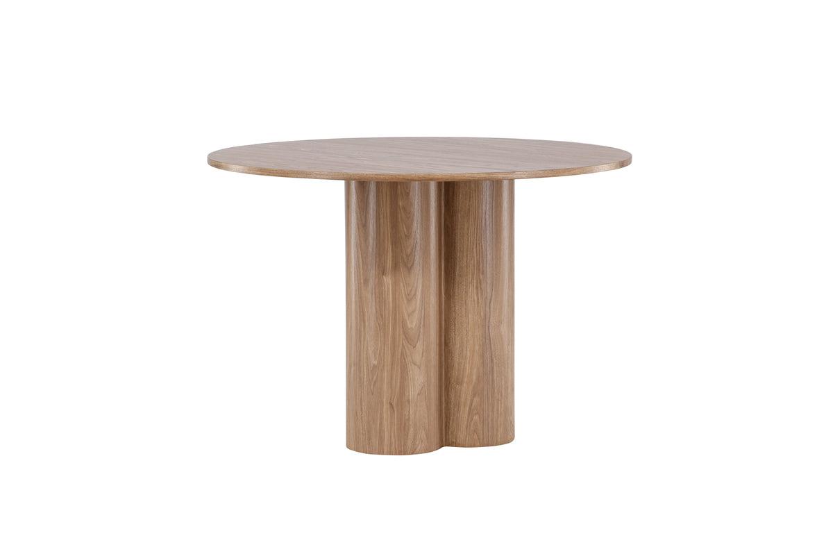 Olivia Table à manger ronde en daim clair