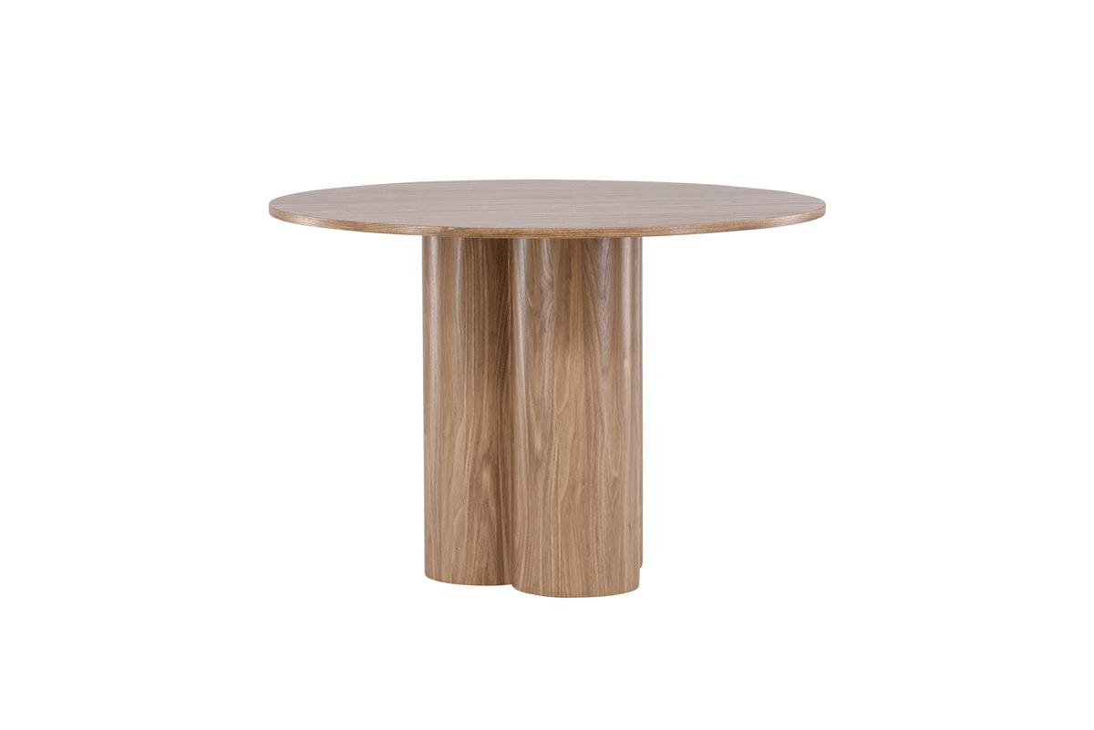Olivia Table à manger ronde en daim clair