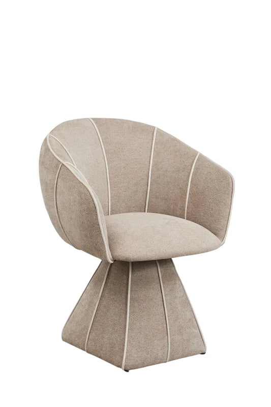 Matgrupp Maranola 96x200x76 cm Matbord & 6st Stockholm stolar Beige Chenille