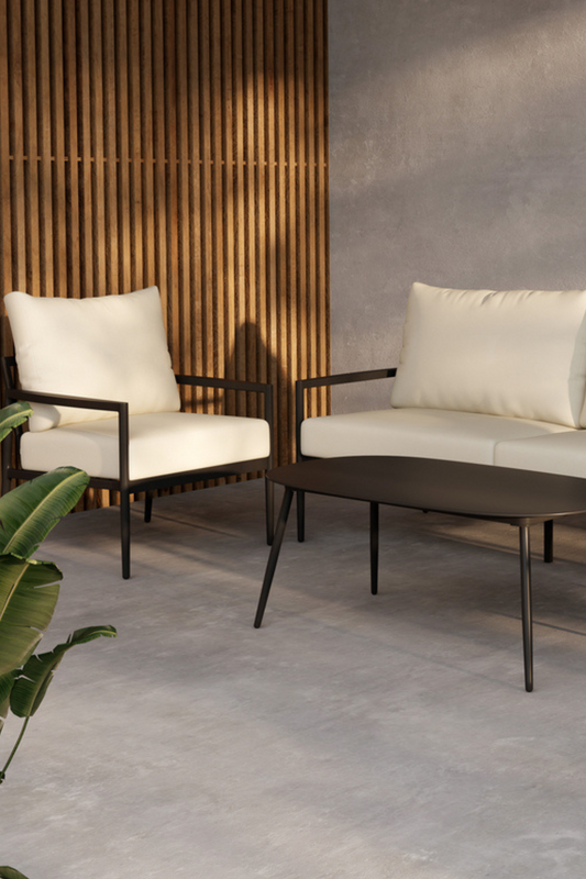 Taromina Lounge-Set Schwarz Schwarz