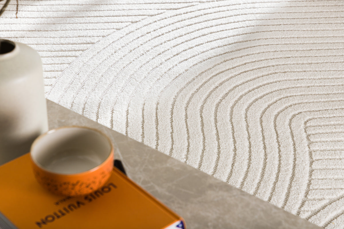 Tapis rectangulaire Vince blanc