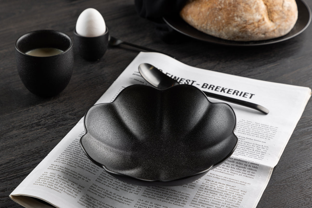 Assiettes Wabi Sabi 21, paquet de 4, noir