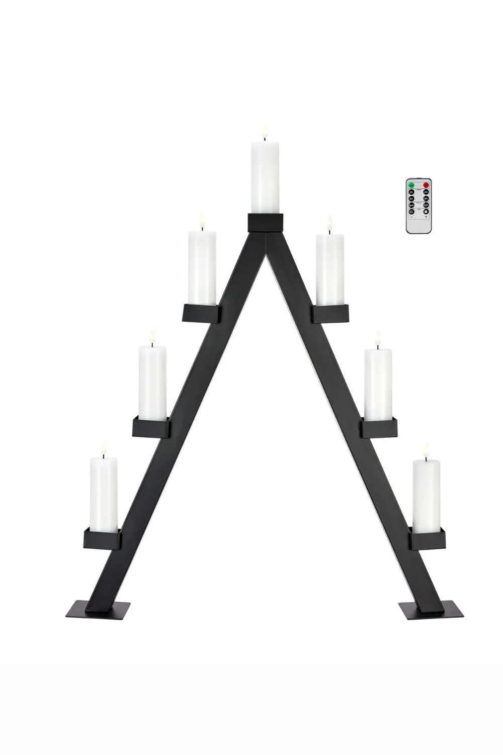 Arbor Advent candle holder Black 85 cm Battery operated