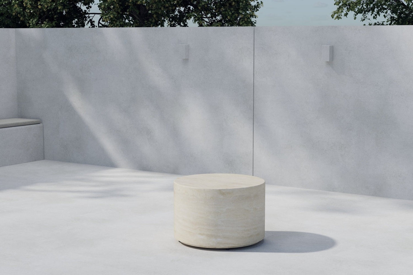 Lissabon Sidobord ⌀60 Beige