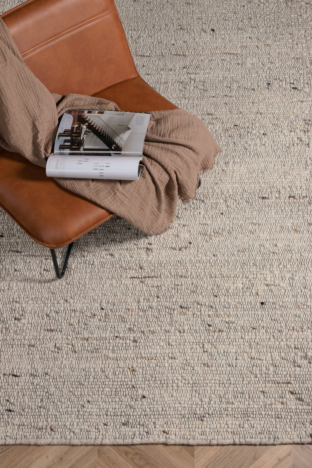 Loump Rektangulär Matta 230 x 160 Beige