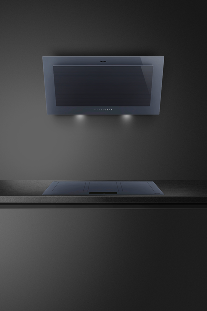 Väggmonterad köksfläkt 90 cm | Neptune Grey