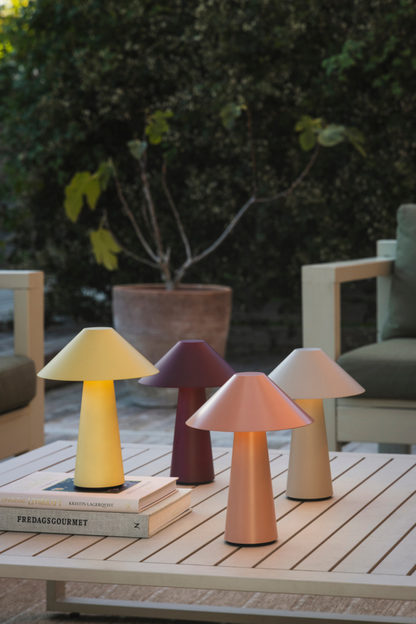 Portabel bordslampa Cannes IP44 Burgundy