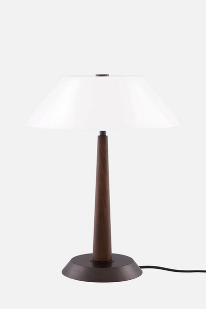 Bordslampa Ligna 29 Brunbetsad ek/bronze