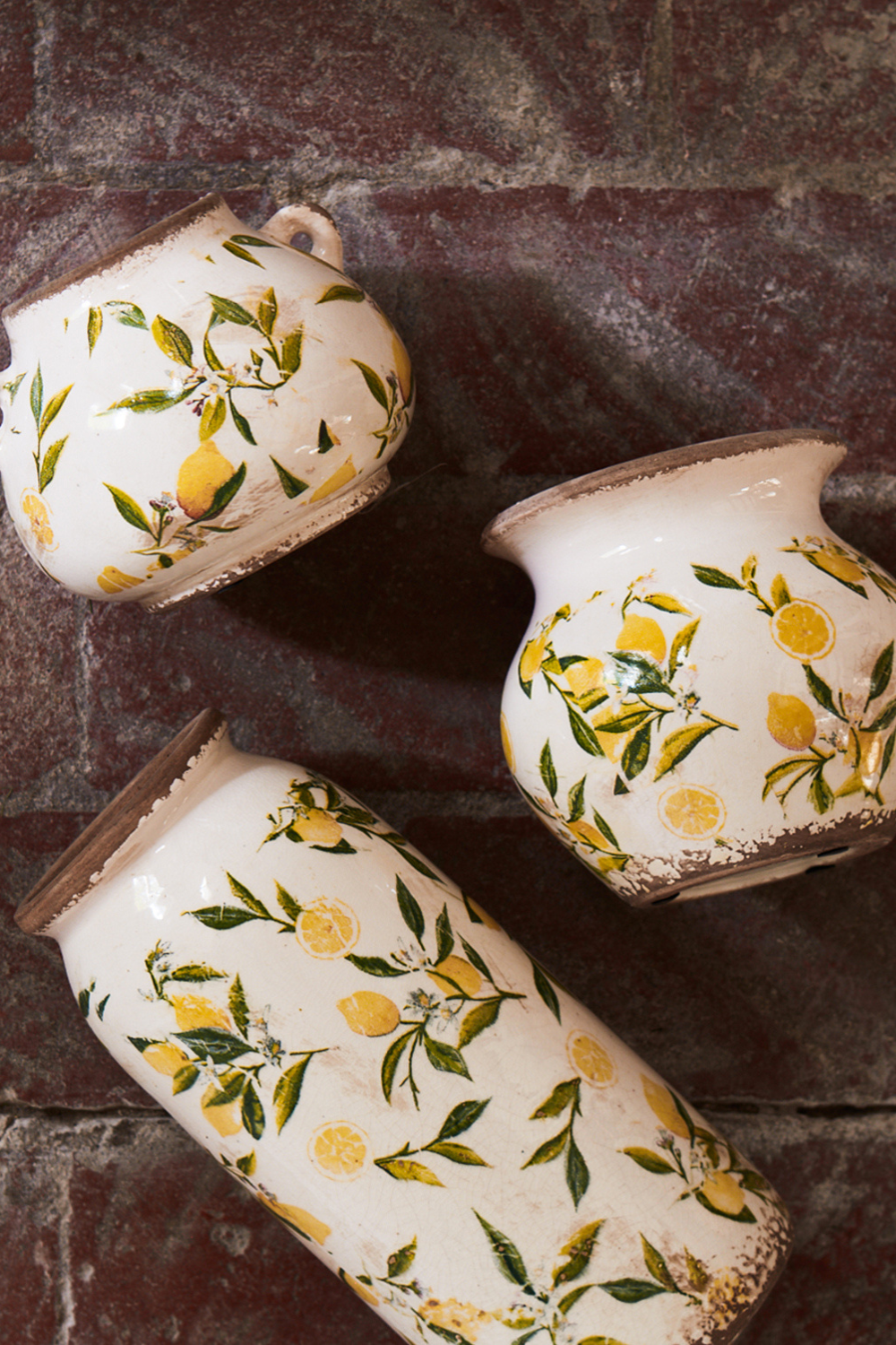LEMONA Urna, Vit/grön/gul