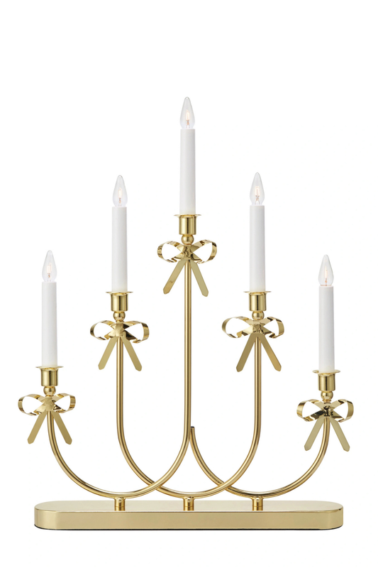 Eira Adventsljusstake Rosett Mässing