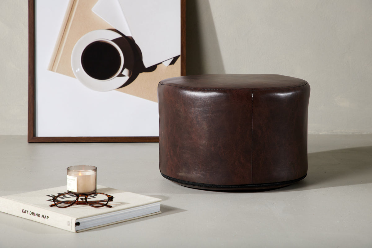 Eastport Pouf Brown