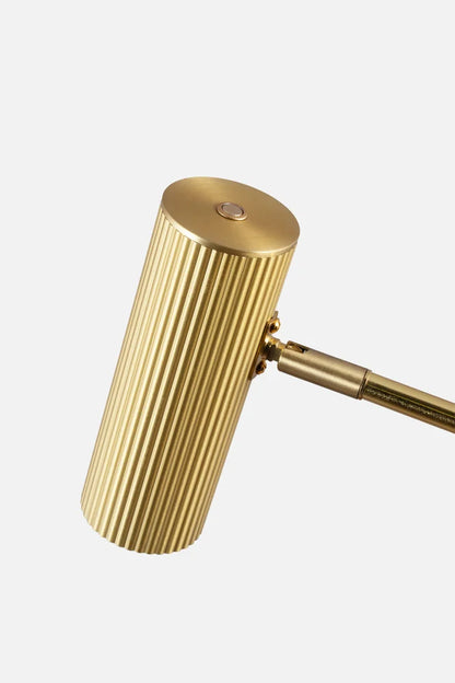 Golvlampa Hubble Read Borstad mässing