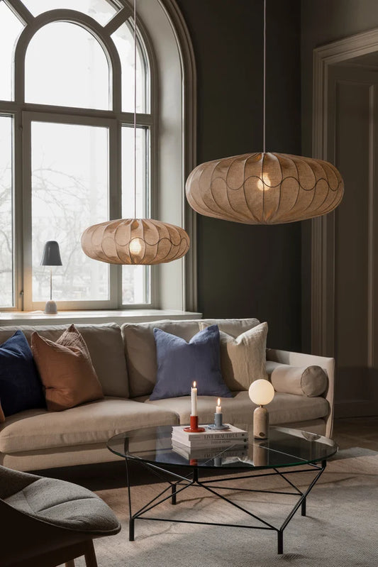 Lampenkap Bladwerk 50 Beige