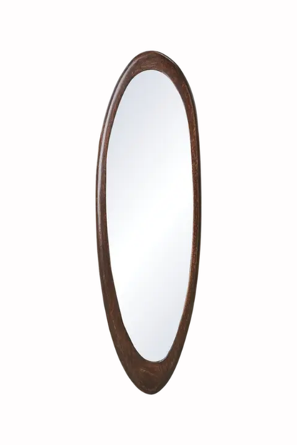 Portland spegel mörkbrun - Oval 100cm