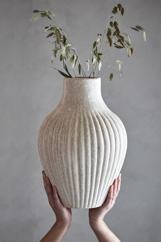 ATHENA Urna, Beige H37cm