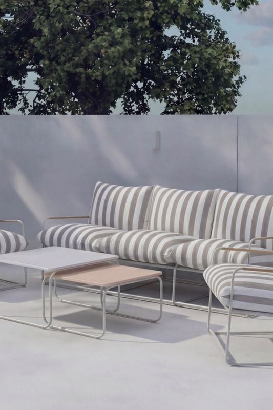 Palazzo Soffgrupp Beige Randig