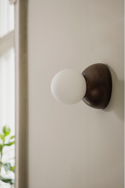Torrano Vägglampa /Taklampa Brunbetsad Ek 13cm