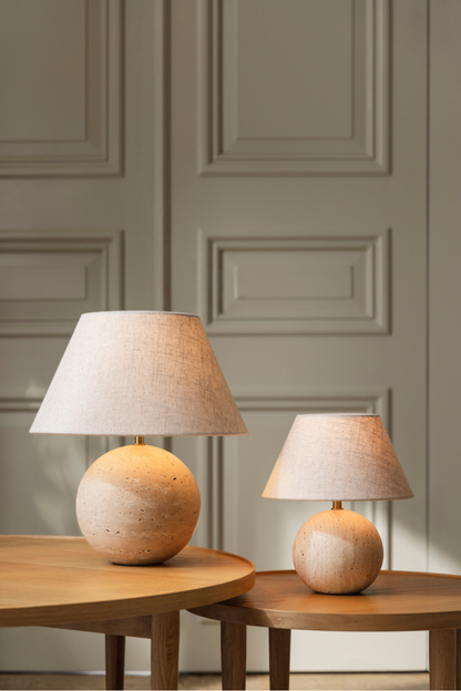 Forbestil Castello Bordlampe Travertin 35cm