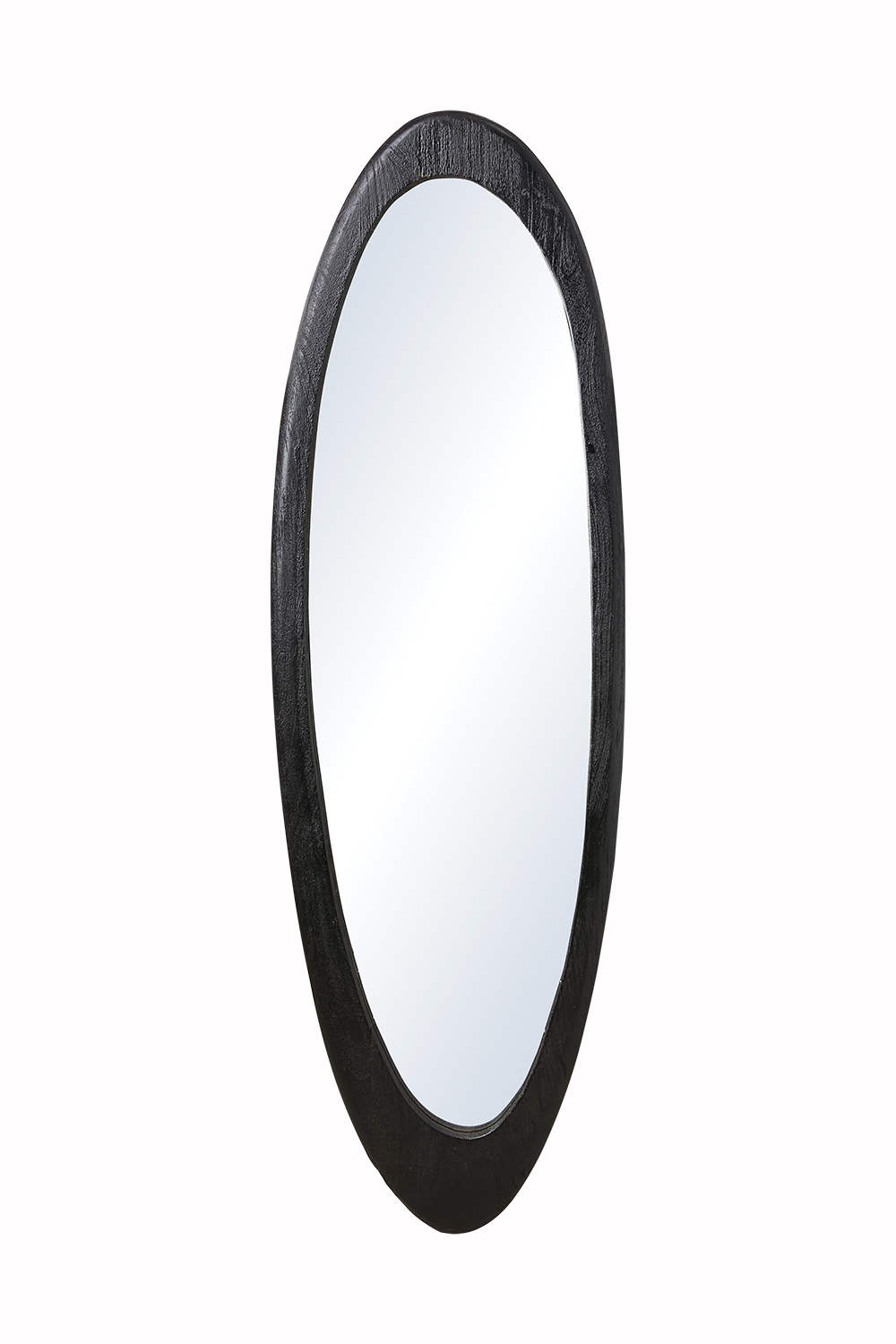 Portland spegel svart - Oval 100cm