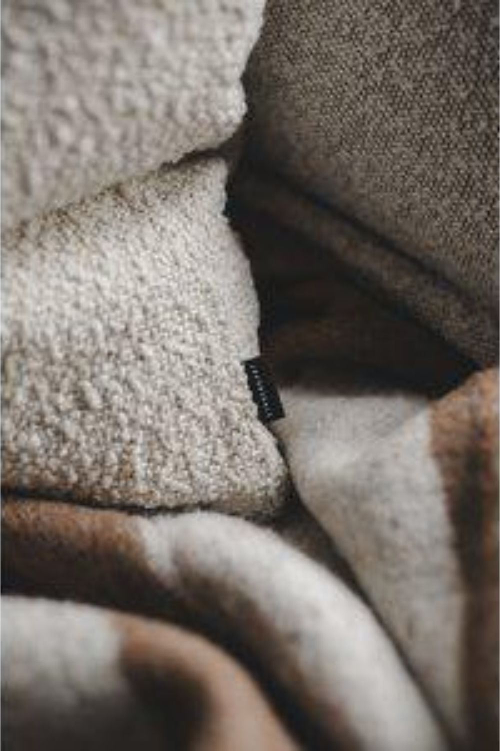 Bouclé Beige kuddfodral 50x50cm
